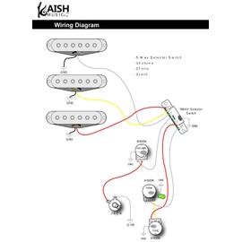 KAISH Heavy Duty 5 Way Guitar Pickup Lever Switch Guitar Pickup Selector Switch for Strat Tele with 3 Plastic Tips