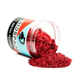 2oz Roulette Red Shredz® 0.004 x 0.035 Red Rectangle Metal Flake - Solvent Resistant Glitter | Auto Paint | Epoxy Resin Glitter | DIY Arts Crafts