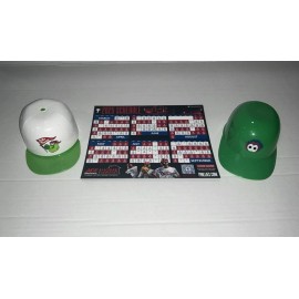 PHILLIES 2025 MAGNET SCHEDULE & 2-PHILLIE PHANATIC MINI HELMET ICE CREAM CUP SGA