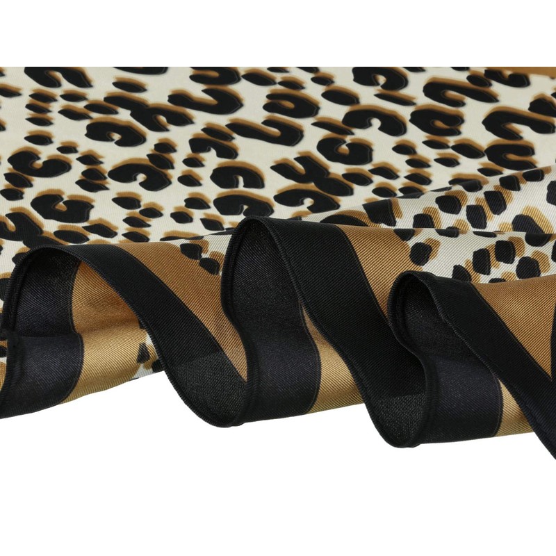 sourcing map Women's Animal Print Leopard Rhombus Scarf Neckerchief, Earthy