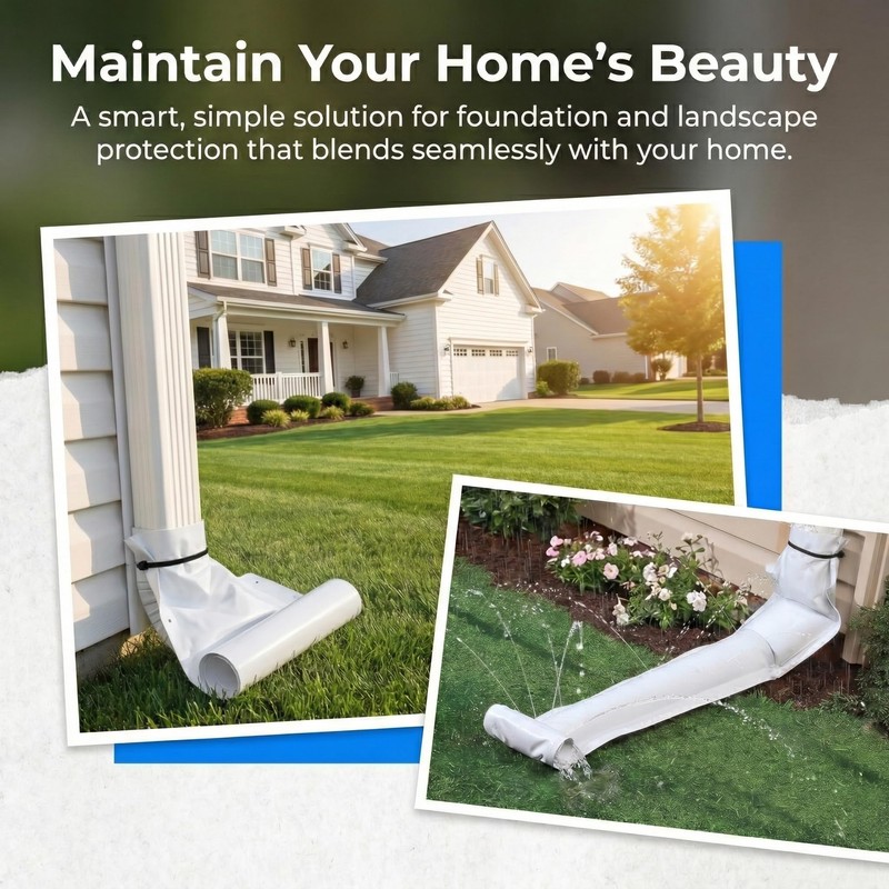 VelTherm Automatic Roll-Out Downspout Extension, 46" Rain Gutter Downspout Extension,