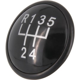 Recambo Gear Knob Cap Emblem Cover 5 Gears Suitable for VW Polo Type 6N 1994-2001, Plug & Play, Black