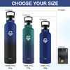 Thermos Flask, 500 ml, BPA-Free, Water Bottle with Straw, Metal