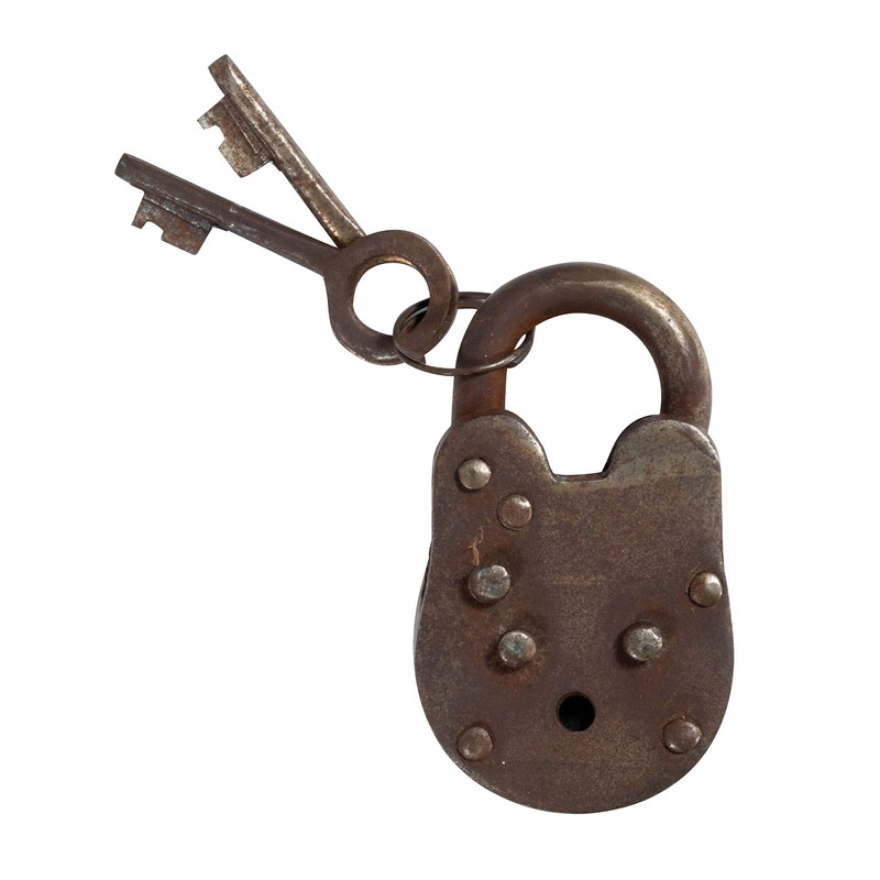 Artisan Owl Cast Iron Sing Sing Prison Padlock Lock with