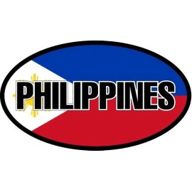 PHILIPPINES FLAG BUMPER STICKER TOOL BOX STICKER LAPTOP STICKER