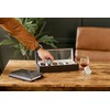 CASE ELEGANCE Solid Espresso Wood Watch Box Organizer with Glass