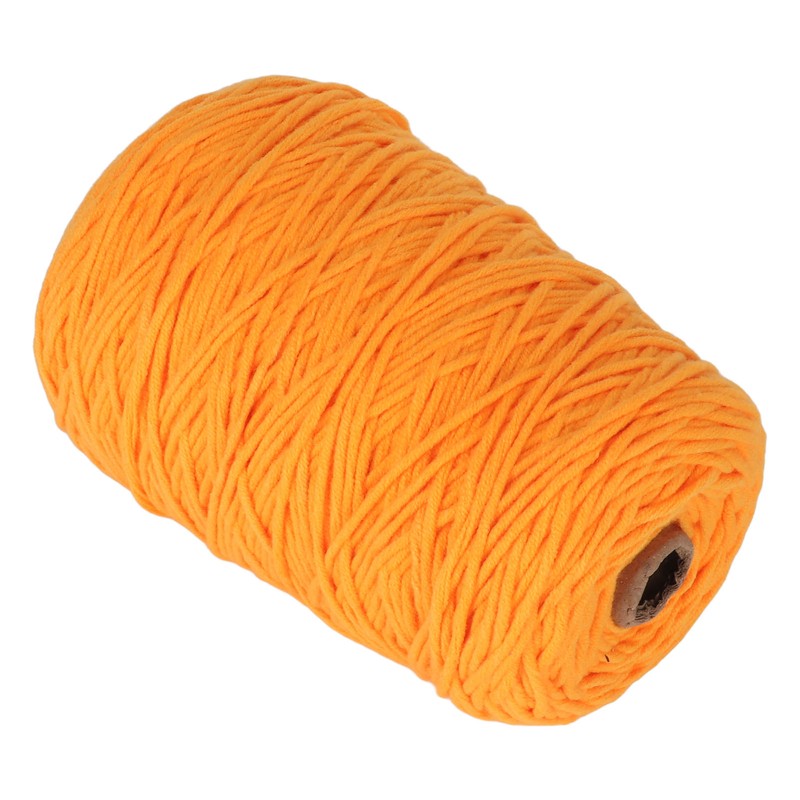 Tufting Yarn Orange 437yd Long 0.2in Wide Shrink Resistant Cotton