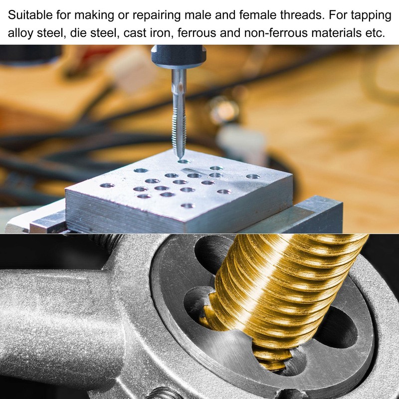 sourcing map Tap and Die and Drill Bit Set, M5