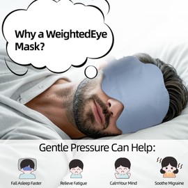 CLOUDS RAINFALL Weighted Sleep Mask for Women & Menwith Adjustable Strap - for Side Sleepers