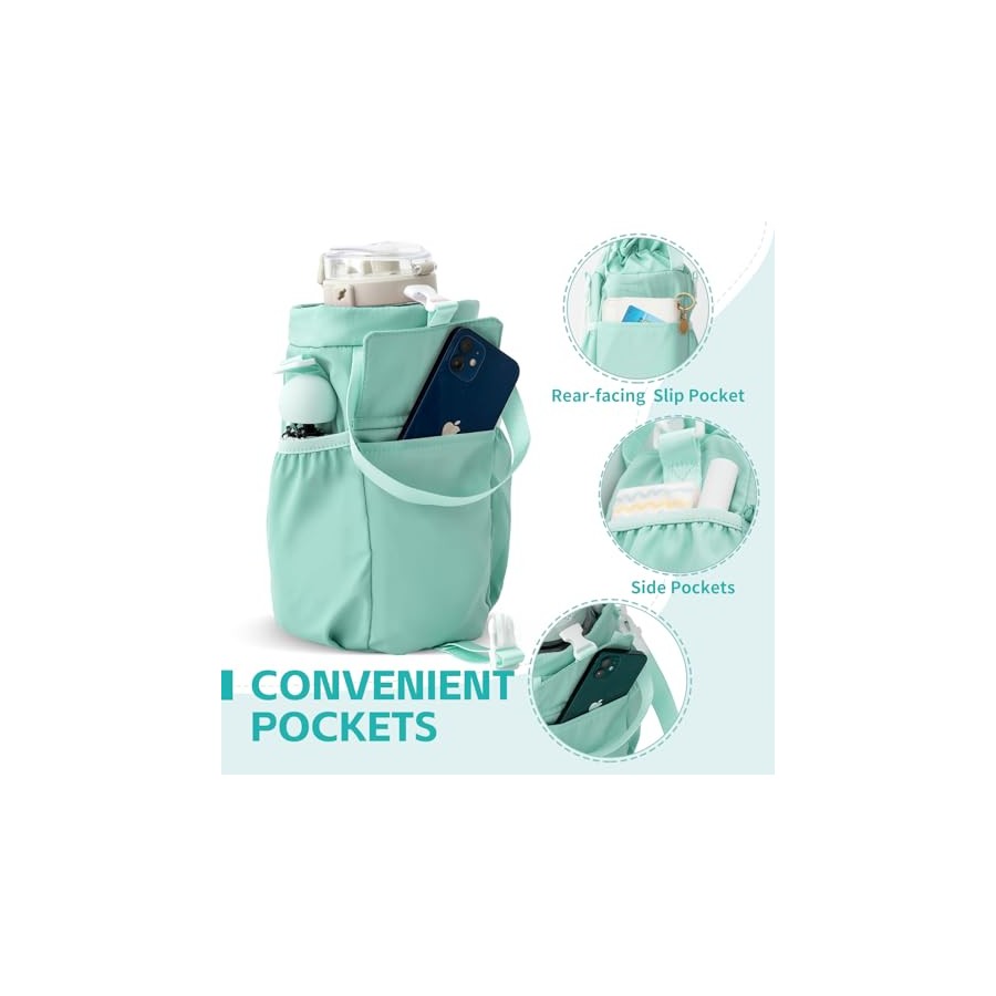 BAVELOE Water Bottle Carrier with Strap and Phone Pocket