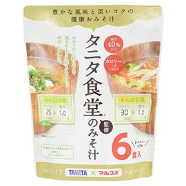 Marukome Value Tanita Supervised Reduced Salt Miso Soup, 6 Servings, 2.6 oz (75 g)