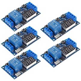 ACEIRMC 5pcs 5V Type-C Timer Relay DC 6-30V Programmable Cycle Delay Timer Switch Module with Digital LED Display