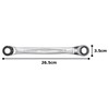 TONE RM75A-1618 Double-ended Ratchet Glasses Wrench (Deep Hole Type) Double