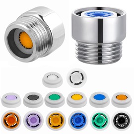 Bestgle 2 Sets of G1/2 Shower Head Flow Restrictor Limiter with 7Pcs 1.2/1.5/1.8/2.0/2.2/2.5/3.0 GPM Head Water Saver Adapter Kit for Fixed Shower Head and Handheld