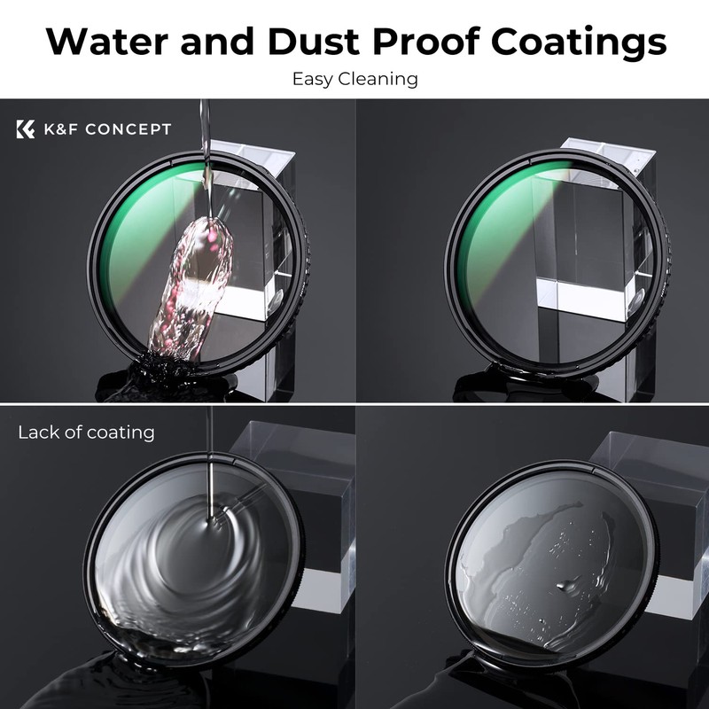 K&F Concept 72mm ND2-32 + ND32-512 Filter Kit Variable ND