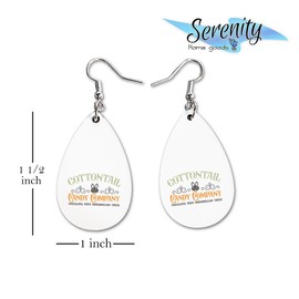 Easter Bunny Egg Dangle Earrings Set | Cute Girls Womens Jewelry Earings | Double Sided Print | Spring Holiday Gifts | Passover Sunday Girls Decorations Girlfriend Wife Adorable Fashion Accessories