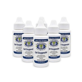 California Nutrition Cell Oxygenator 1 Fl Oz Bottle (Pack of 6), Cell Liquid Concentrate Oxygen Drops Water Nutritional Dietary Supplement, Support Immune System, Amino Acids & Trace Minerals
