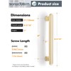 SORWDUREM 5 Pack 5 Inch(128mm) Brushed Gold Cabinet Pulls Drawer