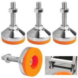 QZQUFJ Heavy Duty Leveling Feet with Anti-Skid Pads and Adjustable Height - Perfect for Furniture, Workbenches, and Machines