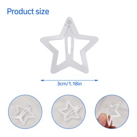 Dokeno Pack of 24 Star Hair Clips, Pentagram Hair Clips, Y2K Hair Pins, Metal Non-Slip Star Hair Clips, Retro Punk BB Hair Clips for Women and Girls (3 Colours)
