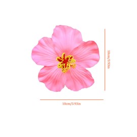 6Pcs Hawaiian Flower Hair Clips for Women, Plumeria Hibiscus Hair Clips Rose Hair Barrettes 3.9 Inch Artificial Flower Clips, Hair Accessories for Vacation Beach Party, Boho Clips for Wedding