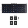 2PCS Russian Keyboard Stickers, Cyrillic Keyboard Letter Stickers Black Background