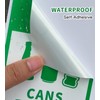 10 Pack Waterproof Recycle Sign for Trash Can(Large),Cans and Bottles