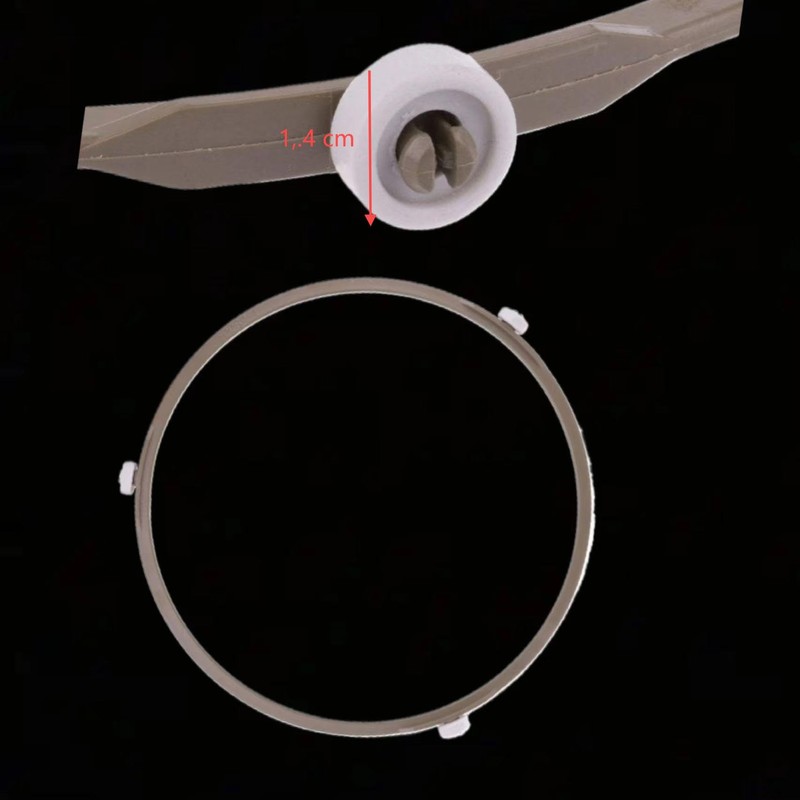 7.44 Inch Microwave Turntable Ring with 14mm Rollers - Glass