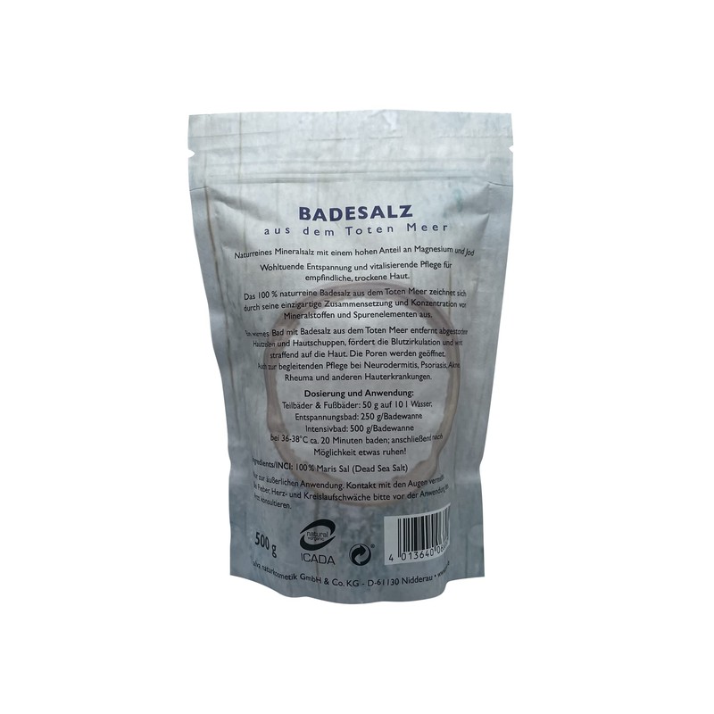 alva® Natural Cosmetics Dead Sea Bath Salt 100% Natural 500