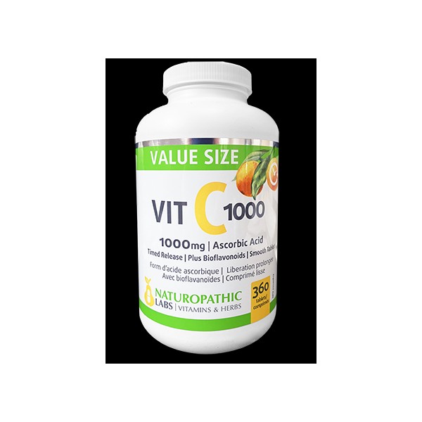 Naturopathic Labs Vitamin C 1,000mg Timed Release - 360 Tabs
