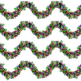 4 Strings Total 26.4 FT Halloween Spider Web Tinsel Garlands – Each 6.6 FT Black Orange Purple Green Fringe Garland with Spiderweb Accents for Halloween Parties, Haunted Houses, and Spooky Decorations
