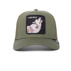 Goorin Bros. The Farm Unisex Original Adjustable Snapback Trucker Hat, Olive (The Lone Wolf), One Size, Olive (the Lone Wolf), One size
