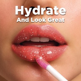 LIVAURA Shimmer Lip Gloss pH Activated, Glitter Lip Gloss for Women, Glossy, Shiny, Sparkly LipGloss, High-Shine Glittery Lipstick, Glimmer Sparkle Lipgloss, Made in USA (Glowing Amber)