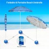 8 Ft UV Protected Beach Umbrella with 16-Ribbed Windproof FrameColor: