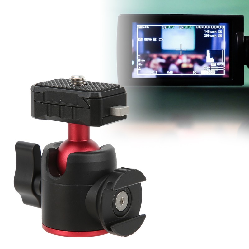 Tripod Ball Heads Metal 360 Degree Rotating with Cold Shoe