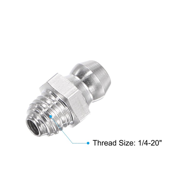 uxcell 2Pcs Stainless Steel Straight Grease Fitting 1/4-28 Inch Thread