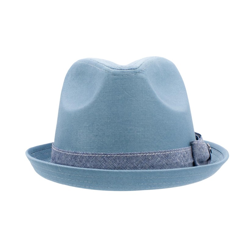 Peter Grimm Depp Fedora Sombrero, Azul desteñido, Small-Medium