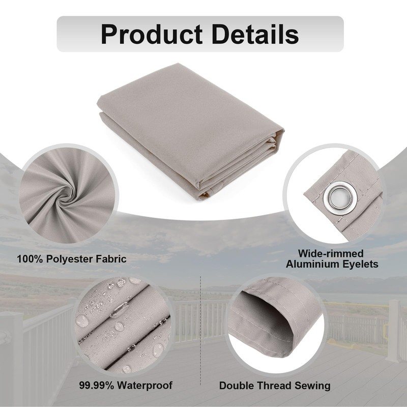 AXT SHADE Balcony Privacy Screen 90x400cm Waterproof Balcony Cover Wind
