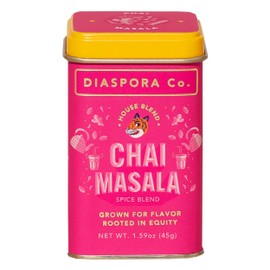 Diaspora Spice Co. Chai Masala | Uncaffeinated and Unsweetened Ground Spice Blend for Drinking & Baking | Made with Fresh, Single-Origin Spices | 45g Everyday Tin