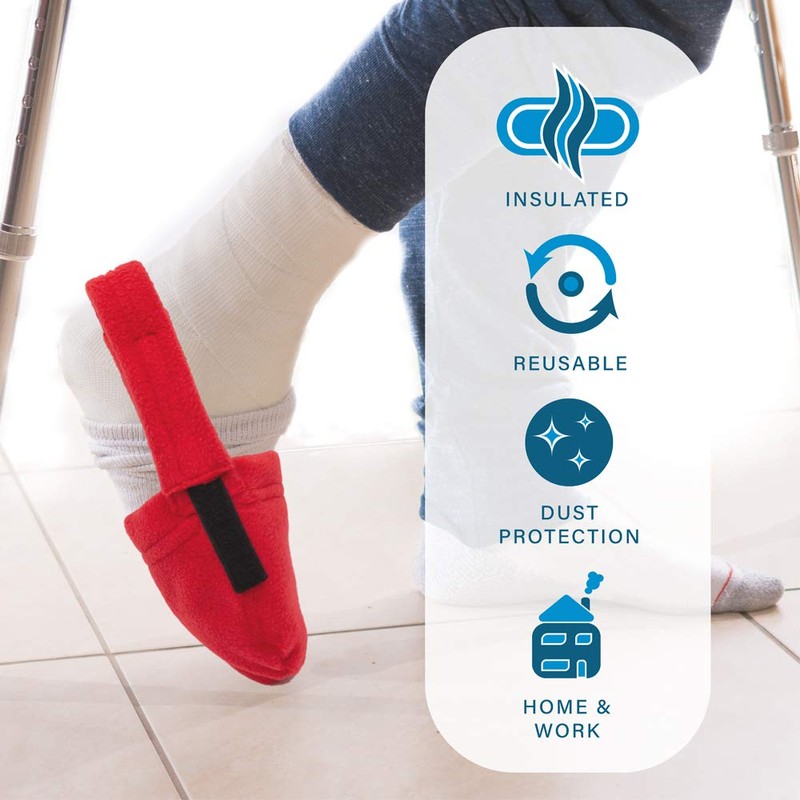 Limbo Toe Cozy for Leg Casts (Red, Shoe Size 8-14)