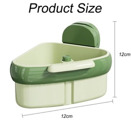 WSDFTQ Sink Food Catcher, Food Catcher Skin, 12x12x10cm Green Drain Basket, Sponge Holder for Kitchen Sink, Efficient Food Waste Catcher, Compact Sink Caddy for All Kitchen Needs