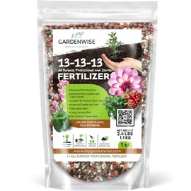Gardenwise 13-13-13 Slow Release Granular Fertilizer – All Purpose Plant Food 13 13 13 for Outdoor Grass, Vegetables, Roses, Flowers, Shrubs, Trees. Lawns, Gardens, Potted Plants (1 Quart)