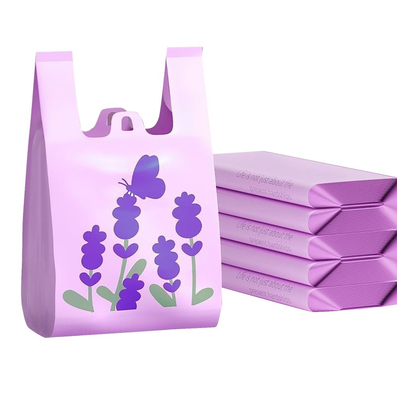 50pcs Purple Small Trash Bags 3 Gallon 4 Gallon for