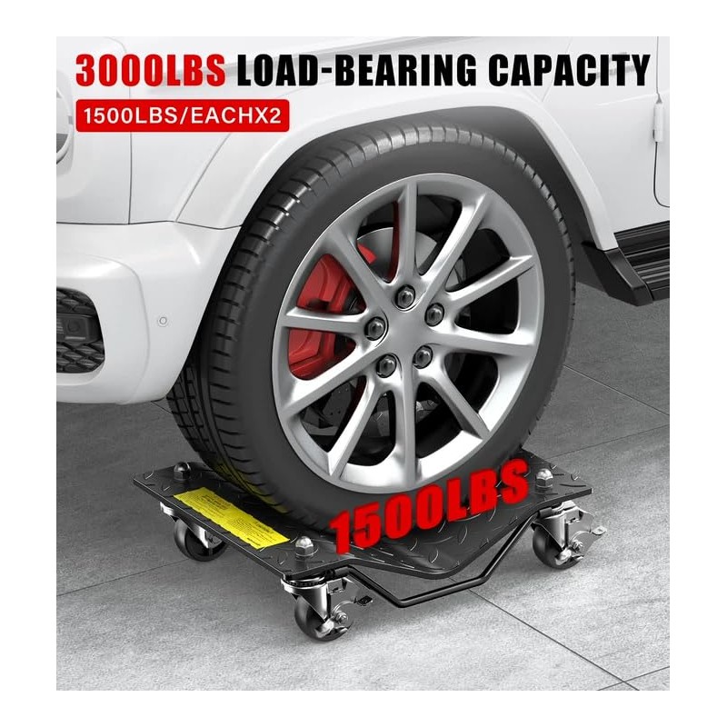 Car Wheel Dolly 3000LBS Heavy Duty Car Moving Dolly with