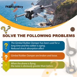 FKBAightccy Gimbal Shock Absorption Rubber for DJI Mini 4 Pro Damper Rubber Replacement for DJI Mini 4 Pro Gimbal Camera Shock Absorber Drones Accessories Parts with Tools(Left and Right Rubber)