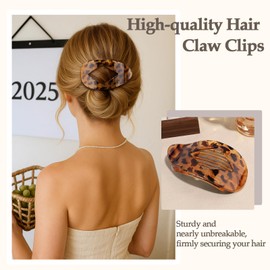 6 PCS Duckbill Hair Clips for Women - Amber Accessories for Thin, Thick Hairs, Strong Hold Flat Hair Claw Clips for Women and Girls