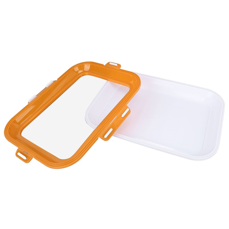 Food Preservation Tray with Stretch Cover Long Lasting Freshness Food