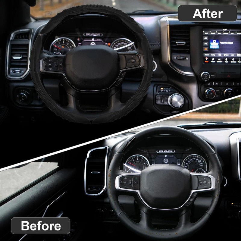 3Pcs Steering Wheel Cover for Dodge Ram 1500 2500 3500,
