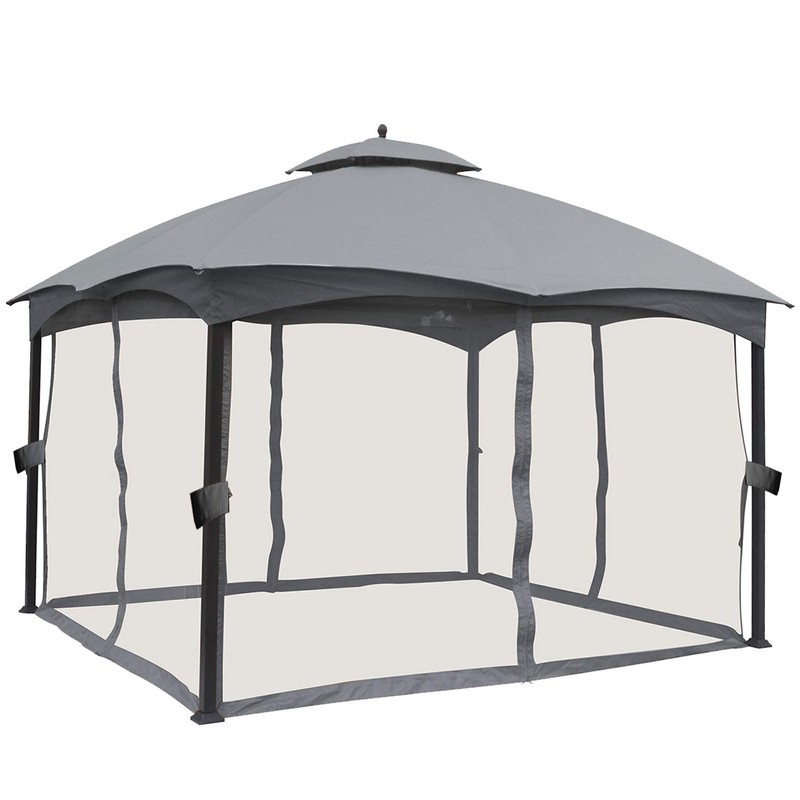 ABCCANOPY Replacement Netting Walls for 10' x 12' Gazebo, Gray