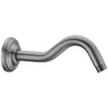 8-inch S-Shape Curved Shower Arm with Flange, Stainless Steel Top
